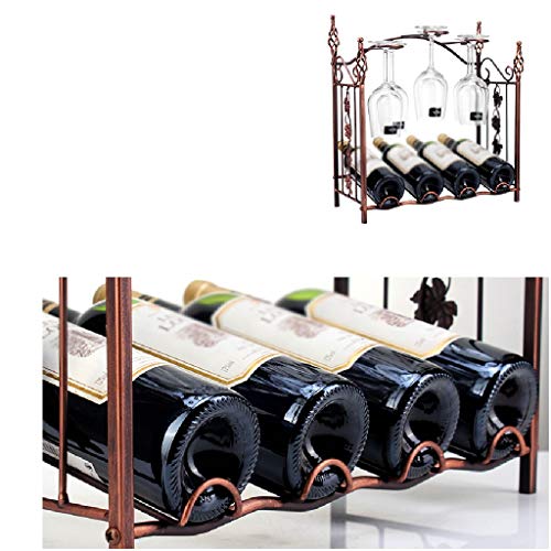 KXDCZ Iron Wine Rack- Metal Wine Rack for Tabletop or Countertop, Free Standing, Metal