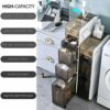 Bathroom Floor Cabinet Vertical Storage Unit Slim Toilet Paper Storage Cabinet 4 Tier Bathroom Floor Cabinet With Storage Drawers Tower Capacity