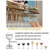 Inverted Ceiling Wine Bottle Holder Stainless Steel Metal Household Goblet Holder Simple Storage Living Room Display Glass Wine Cup Holder Bar Fl