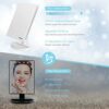 WEILY Vanity Makeup Mirror,1x/2x/3x Tri-Fold Makeup Mirror with 21 LED Lights, Adjustable Touch Screen Lighted Mirror Dressing Mirror, gift for w