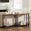 HOOBRO Console Table, Slim Console Table for Hallway, Entryway Table with 2 Shelves, Industrial Display Table, Slim Sofa Table for Living Room, B