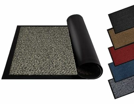 KAYNUR Premium Dirt Trapper Mat - Non-Slip Entryway Rug for Wet Snowy Winter Days - Indoor/Outdoor Barrier Mat for Families, Pet Dog Cat