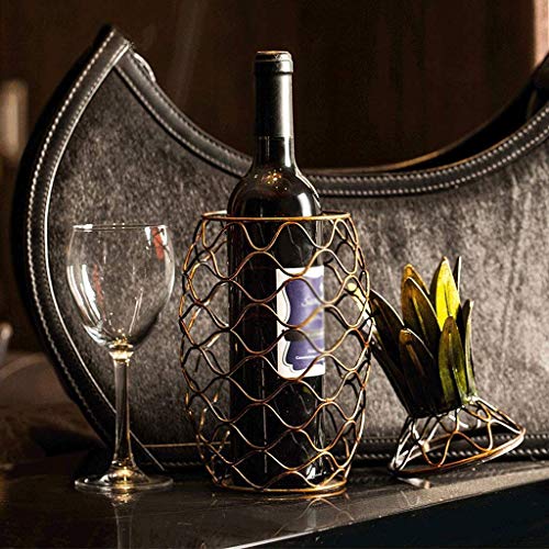 CZDYUF Iron Wine Rack - Creative Decoration Pineapple Shape Minimalist Wine Cabinet Decorations