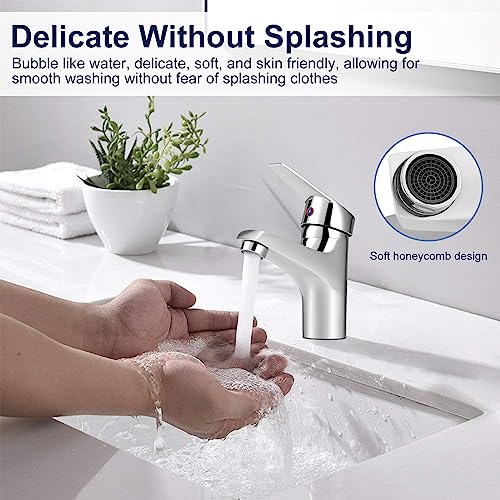 Bathroom Sink Taps Mixer Faucet Hot and Cold,Chrome Mono Basin Taps Single Lever Solid Brass for Bathroom Kitchen