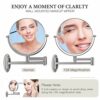 GloRiastar 7X Wall Mounted Makeup Mirror - Double Sided Magnifying Makeup Mirror for Bathroom, 8 Inch Extension Polished Chrome Finished Mirror