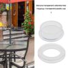YINETTECH 4pcs Umbrella Hole Ring and Cap Set for Patio Table Glass Outdoors Deck Yard Outdoors Garden Shop Silicone Transparent Clear Standard S