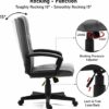 Centro Executive Office Chair, Ergonomic Computer Desk Chair Adjustable Height Desk Chairs Heavy Duty 360° Swivel Comfy Gaming Chair, PU Leath