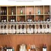 SUCHETA Hanging Wine Rack with Glass Holder and Shelf, Wine Glass Holder Upside Down Wine Rack，Bar Hanging Glass Rack, Golden Wine Glass Rack, Wi
