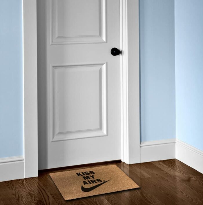 Kiss My Airs Coir Synthetic nylon Light Grey Brown Cream Green Novelty Door Mat Gift (Coir (Indoor))