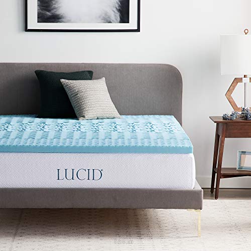 LUCID 5 cm Zoned Gel Memory Foam Mattress Topper, 120 x 190 cm