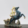 Stylish Simplicity Resin Crafts Creative Home Office Kitchen Living Room Bedroom Decorated in European-American Style Blue Deer Wine Rack Ornamen
