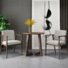 LXXSH Wooden Dining Chair Table Kitchen Designer Arm Chair Living Room Balcony Office Household Items