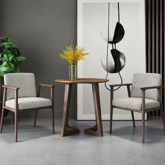 WALNUT Wooden Dining Chair Table Kitchen Designer Arm Chair Living Room Balcony Office Household Items