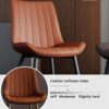 Kitchen Dining Room Furniture Chairs Home Leather Dining Chairs for Kitchen Modern Design Dining Chair PU Upholstered Dining Chair With Metal Leg