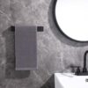 GOODCORNER Hand Towel Holder Black Towel Ring Self Adhesive Towel Rail for Bathroom, Stainless Steel