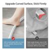 2M Curved Groove Shower Threshold Water Barrier, Wet Room Floor Barrier Dam,Shower Tray Sealing Strip,Bathroom Floor Seal Trim,Sink Bathtub Count