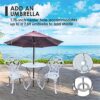 WODMB 3 Piece Garden Patio Bistro Table and Chairs, Cast Aluminum Garden Dining Set for Outdoor Patio Yard Porch Balconyb (Color : C, Size : One