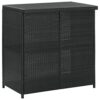 DINGZZ Kitchen Bar Tables and Chairs Set Dining Room High Top Counter Height Table Set for 2 Poly Rattan Black