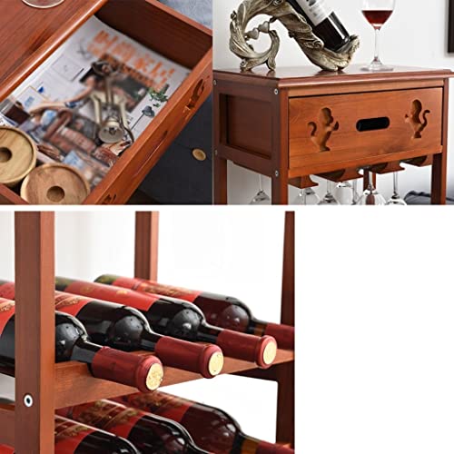 Yalych Home Kitchen Wine Racks Paulownia Wine Rack Decoration, Creative Wine Holder, Solid Wood Display Rack, Wine Bottle Racks for Home Living R