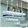 Stylish Simplicity Ceiling Wine Rack Vintage Wrought Iron Metal Glass Wine Cup Holder Stylish Simplicity Down Home Goblet Holder Living Room Disp
