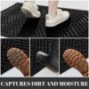 Yimobra Door Mat Outdoor Entrance with Water Freeing Port, Heavy Duty Durable Non Slip Front Doormat Outdoor for Home Entranway, Patio Entrance M