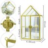 Smilkat Bathroom Wall Glass Cabinet for Perfume, Small Display Cabinets with Doors Storage Mounted, 2 Tiered Gold Curio Mirror Cosmetics Perfumes