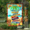 Artsy Woodsy Tiki Bar Rules Garden Flag 12x18" 30x40" Hawaii Aloha Tropical Luau Party Decorations, Summer Decor, Outdoor Beach Bar Pub Porch Pat