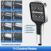 VEHHE Shower Head (NOT for Electric Showers), 7 Spray Modes Shower Heads, Large Universal Shower Head with Non-Clogging Silicone Nozzles, Single