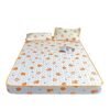 FKSDHDG Bed Hat Three-piece Summer Foldable Machine Washable Ice Silk Mat Mattress Protection Cover (Color : D, Size : 200 * 220CM)