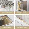 OPSREY Toilet Paper Organizer for Bathroom Cabinet, Narrow Bathroom Gap Organizer Drawer Shelf Toilet Floor Storage