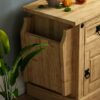 Amazon Brand - Movian Corona Magazine Table, 1 Drawer, Solid Pine Wood, 51.5 x 54 x 38 cm
