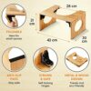 Top Life Collapsible Bamboo Toilet Stool - Physiological Wooden Footrest - Foldable Squatting Step Stool for WC - Anti Constipation, Recommended