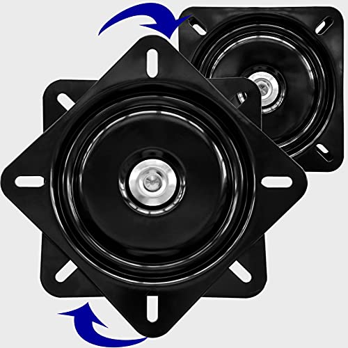 2Pack 8Inch Heavy Duty Bar Stool Swivel Plate, Chair Swivel Base with Solid Ring of Ball Bearings, 500lbs Capacity Replacement Swivel Seat Parts