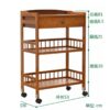 DINGZZ Removable Dining Cart 3-tier Dining Cart Small Living Room Cart Kitchen Storage Rack (Color : D, Size : 81CM*53CM)