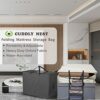 Cuddly Nest Folding Mattress Storage Bag - Heavy Duty Carry Case for Tri-Fold Guest Bed Mattress (Fits 4" Queen Mattress)