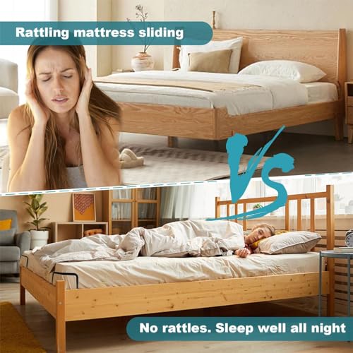 Huaxingda Non Slip Mattress Gripper - Metal Mattress Non Slip Gripper with 8 Screws - Sturdy Murphy Bed Kit, Strong Anti Slip Mattress Gripper fo
