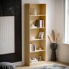 Vida Designs Cambridge 5 Tier Extra Large Bookcase, Oak Wooden Shelving Display Storage & Oxford 5 Tier Cube Bookcase, Oak Wooden Shelving Displa