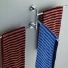 HIGOH Towel Racks, Towel Rail for Bathroom,High-Grade All-Copper Movable Hand Towel Holder,Movable Rod 3 Rods Rotatable Bathroom Bathroom Towel B