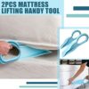 2 Pack Mattress Lifter Mattress Wedge Lifters for Changing Sheets Ergonomic Mattress Lifter Wedge Helps The Mattress Alleviating Back Pain