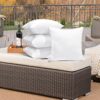 Sungeek 4 Pack Waterproof Cushion Inner Pads, Outdoor Decorative Pillow Inserts Soft Fluffy Plump Cushion Inserts for Patio Garden Bench Farmhous