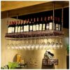 Stylish Simplicity Stylish Simplicity Industrial Retro Wine Glass Stylish Simplicity Wine Rack Metal Simple Creative Multi-Function Display Stora