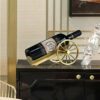 ZYZMH Creative Copper Wine Rack Decoration Artillery Car Home High-end Wine Shelf Diagonally Placed Living Room Wine Cabinet Decoration