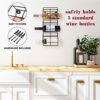 Cherry Picked Goods Modern Wine Rack Wall Mounted – Small Black Wine Rack Holder – Wall-Mounted Wine Rack – Boho Nordic Anthro-Dupe - Wine Wall D