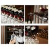 Stylish Simplicity Down Ceiling Wine Rack Vintage Wrought Iron Minimalist Creative Display Goblet Storage Wine Rack Restaurant Kitchen Bar Floati