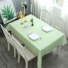 137*180cm Grey Checkered PVC TableCloth Plaid Wipeable Tablecloth Rectangular,Plastic Wipe Clean Tablecloth Stain Resistant,Waterproof,Oil-proof