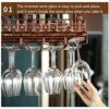 Stylish Simplicity Industrial Retro Stylish Simplicity Wine Rack Creative Metal Display Inverted Wine Glass Holder Household Goblet Holder Adjust