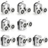 Twin Shower Door Rollers Runners Wheels Pulleys Wheel 20mm Diameter Top Bottom Bathroom Replacement Parts (20mm-4pcs)
