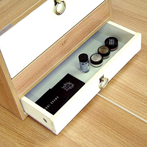 DINGZZ Tatami Mini Bay Window Dressing Table Small Apartment Wood Cosmetic Case Small Portable Organizer Makeup Case