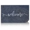 AAZZKANG Welcome Mat Outdoor with Durable Non Slip Rubber Backing Ultra Absorb Mud Easy Clean Entry Door Mat