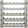 Sorbus® Wood Wine Stackable Rack 6 Tier — Rustic Style Wine Racks for Bottles — Perfect for Bar, Wine Cellar, Basement, Cabinet, Pantry, etc. (6-